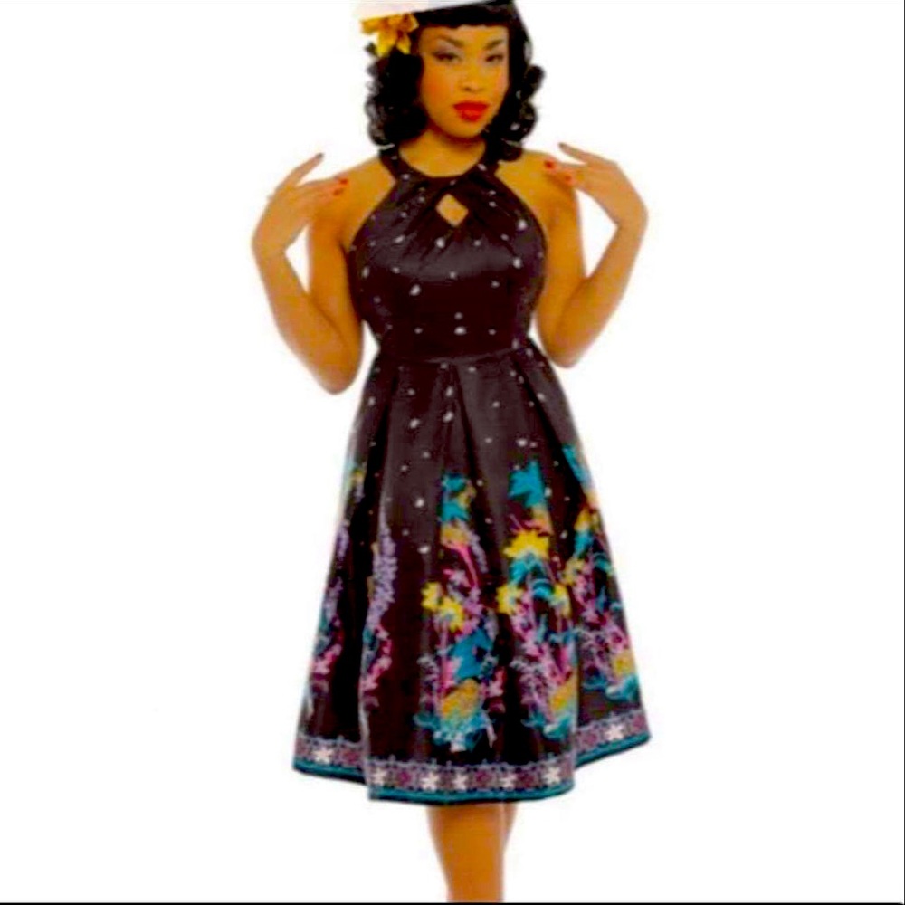 Lindy Bop Cheronda style dress in wildcat print